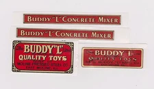 BUDDY-L CONCRETE MIXER DECAL SET
