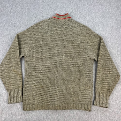 Vintage Rob Scot Cardigan Mens M Beige Nylon Shetland Wool Blend 50s 60s Cobain - Picture 13 of 19