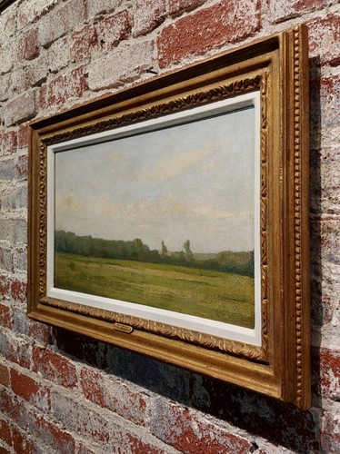 William Sartain -Farm Landscape -19th century American Tonalist Oil painting - Picture 8 of 10