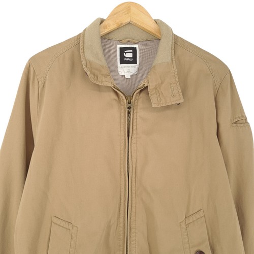 G-Star Casual Jacket Men Cotton Linen Beige Fv0 Size L - Picture 2 of 10