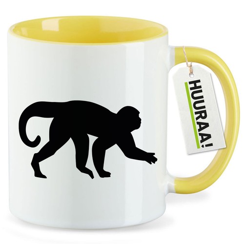Kaffeetasse Affe Silhouette Keramik Tasse Geschenkidee Souvenir Präsent Wichtelg - Picture 28 of 55