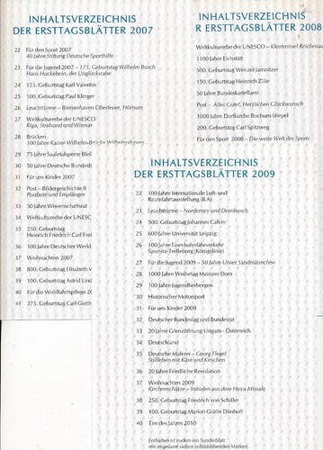 ETB BUND Inhaltsverzeichnis 2007 2008 2009 + 2010