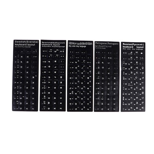 18x6.5cm Hebrew Russian Portuguese Spanish Sweden Keyboard Layout Stick-tz - Photo 9/17