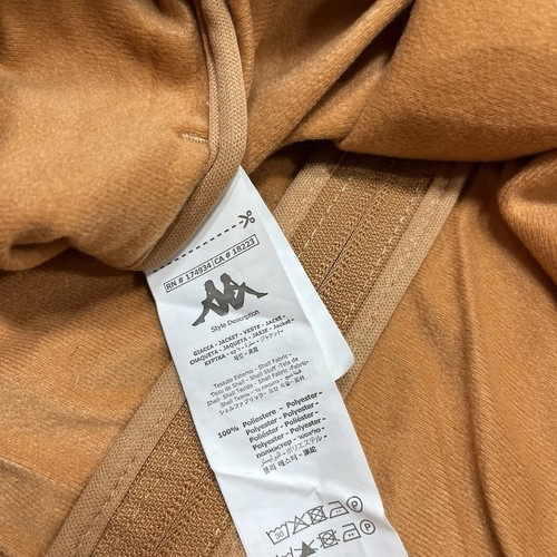 NWT KAPPA Men’s Size S Zip Up Jacket Brown Gold 222 Banda Anniston Regular Fit - Picture 9 of 10
