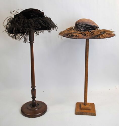 EDWARDIAN LADIES WIDE BRIMMED HATS, c1906, LOT OF 2 - Picture 2 of 23