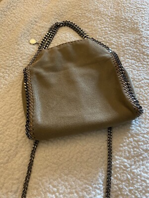 stella mccartney fold over Falabella mini tote In Light Grey