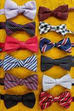 12 pc  MENS BOW TIES 3  PRE-TIED  STAFFORD, CROFT  BARROW  MORE