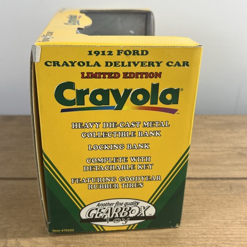 1998 Crayola Gearbox 1912 Ford Model T Delivery Truck #3 Die Cast Coin Bank NIB - Picture 10 of 17