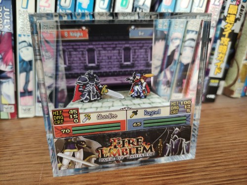 Fire Emblem Black Knight vs Ike Handmade Diorama-Gameboy Retro Cube - Fanart - Picture 2 of 5