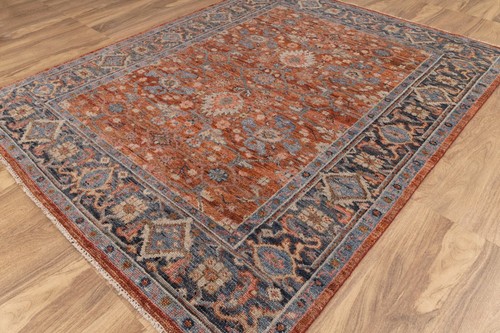 8x10 Rust Hand Knotted Oushak rug Wool | Free shipping | 8995 - Picture 5 of 22