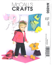 McCall's Crafts Sewing Pattern M4986 Clothes for 18" Doll Leotard Yoga Bag Top