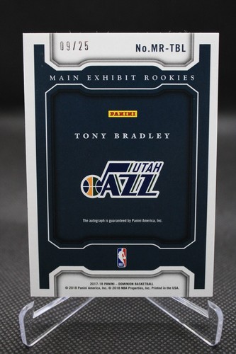 2017-18 Panini Dominion TONY BRADLEY RC /25 Main Exhibit Rookies Auto Bronze - Picture 2 of 2