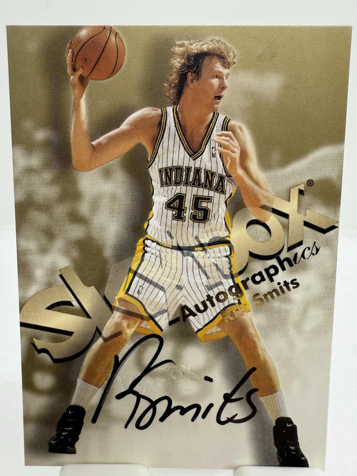 1998-99 SkyBox Premium Autographics Rik Smits Auto Indiana Pacers