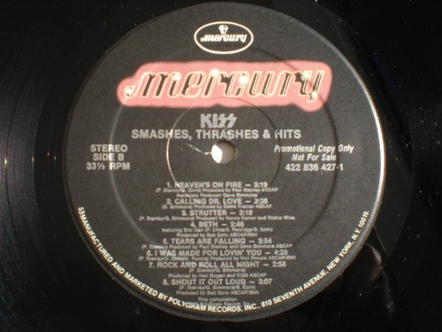 Kiss lp Smashes Thrashes & Greatest Hits Mercury 422836-427 Rare Promo Vinyl - Imagen 6 de 7