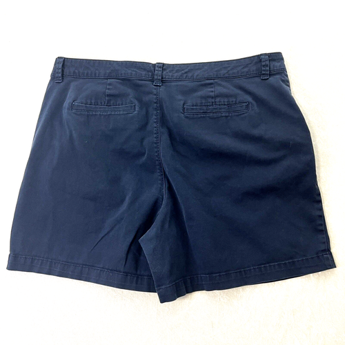 GLORIA VANDERBILT Cotton Shorts Womens 16 Short Navy Pockets Outdoors Beachy - Picture 3 of 11