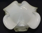 Murano Cased Glass Bowl - 4 Petals White