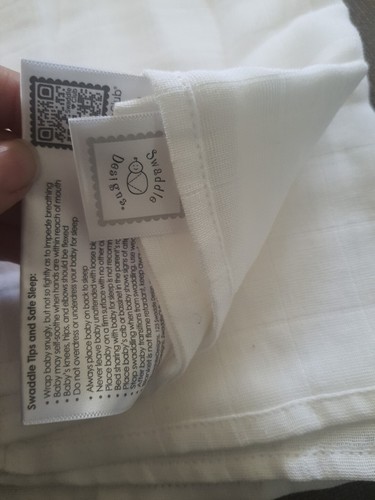 Swaddle Designs Solid White Baby Swaddle Blanket Muslin Cotton New No Tags - Picture 4 of 5