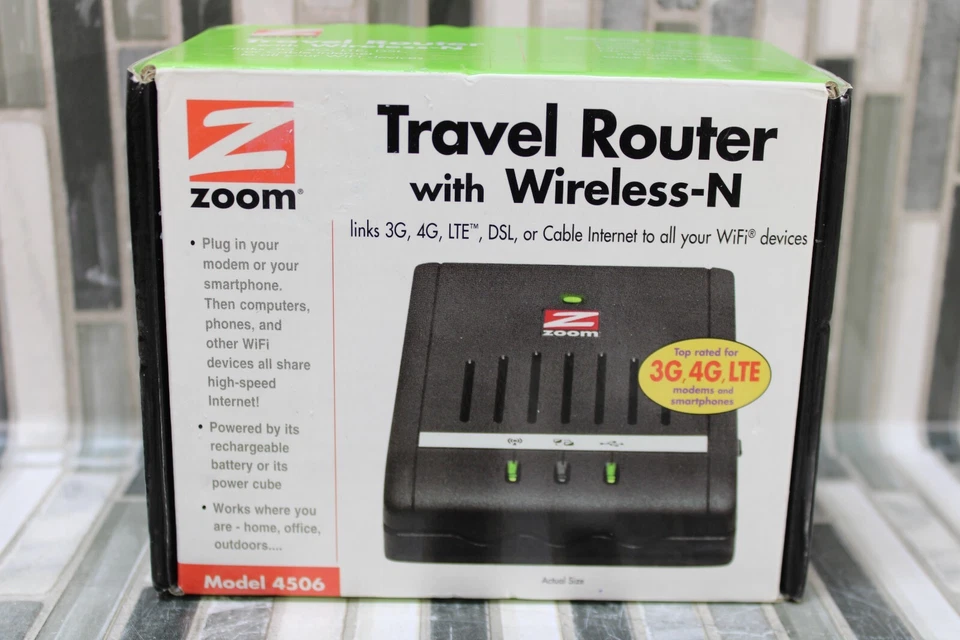 Zoom 4506 3G Wireless-N Travel Router - Image 2 of 4