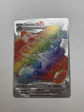 Silver Foil Snorlax VMAX  Rainbow Fan Art Display Vmax Card NM