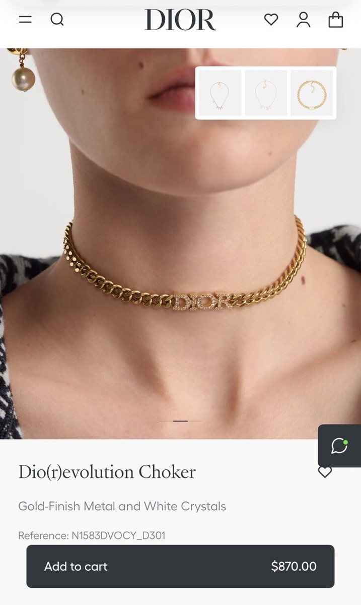 【DIOR】evolution choker メタル&クリスタル 即発【DIOR】DIO(R)EVOLUTION チョーカー メタル & クリスタル