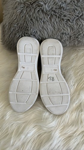 NIKKI 2 WOMENS KNIT LACELESS CASUAL & FASHION SNEAKERS IN TAUPE Size 5 1/2 - Picture 7 of 7