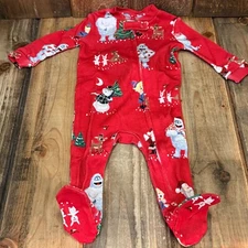 POTTERY BARN KIDS RUDOLPH ORGANIC COTTON BABY PAJAMAS