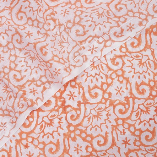 TELA DE COSTURA FLORAL DE ALGODÓN CÁMBRIC INDIO ESTAMPADO A MANO DE MADERA DE 5 YARDAS - Imagen 7 de 7