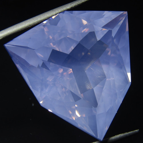 41.57Cts Ravishing Natural Lavender Quartz Custom Trillion Cut Gemstone Ref-VDO - Picture 5 of 8