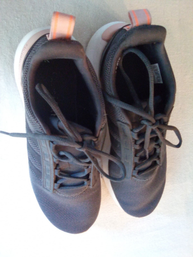 Adidas CloudComfortSuper Women's Tennis Shoes Black with Orange - Picture 2 of 9
