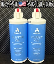 2-Pack Andis Clipper Oil Lubricant for Clipper Trimmer Blade 4oz (118ml) - New!
