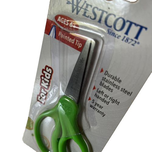 Westcott Kinder 5 Zoll grün spitze Spitze Schere Edelstahl rechts links Hand - Bild 5 von 13