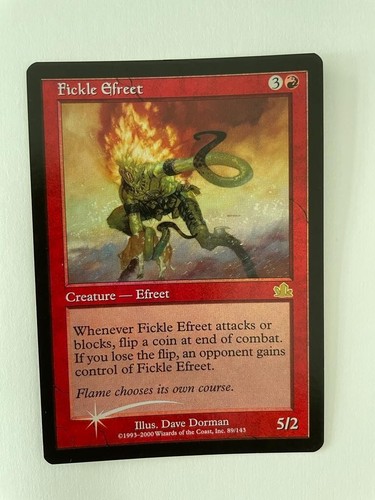 MTG FOIL PROPHECY FICKLE EFREET NM MAGIC THE GATHERING RARE CREATURE ENGLISH RED - Picture 5 of 6