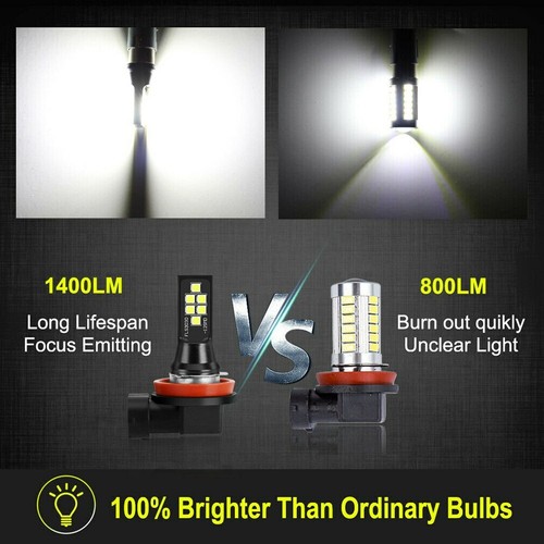 2x H16 9009 5202 LED Bulbs Fog Driving Lights DRL Lamp Red High Power Bright - Foto 7 di 9