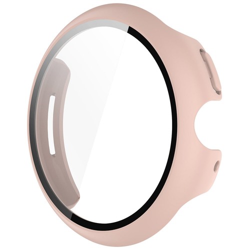 Tempered Glass+Cover PC Shell Film Cover for Google Pixel Watch3 45MM(Pink) - Zdjęcie 5 z 7