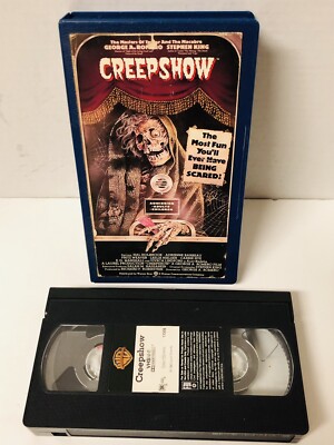 CREEPSHOW VHS Tape 1982 1987 Warner Bros Blue Plastic Case