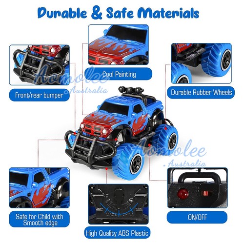 Remote Control Cars RC Car 4WD Off Road Vehicle Monster Truck for Boys Kids Toys - Picture 3 of 9