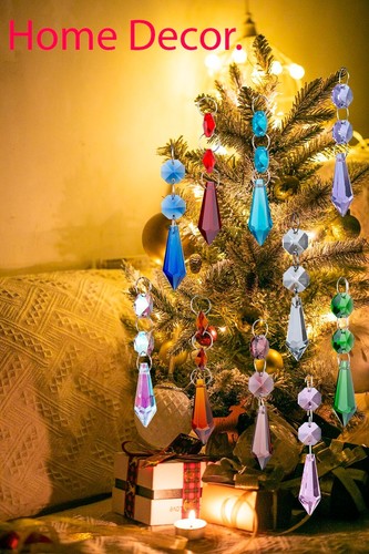 Lampadario a sospensione ghiaccioli cristallo 12 pezzi 1,5" prismi gocce lampada tenda fai da te ricambi - Foto 22 di 51
