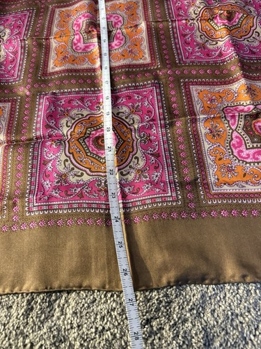 SCIARPA SETA GLENTEY VINTAGE CON DESIGN BOHO - USO PER TRACOLLA/TESTA/COLLO - Foto 4 di 5