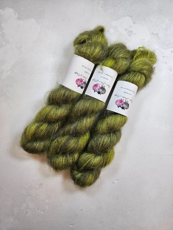 Hand Gefärbt Kinder Mohair Seide Garn ,Spitze Gewicht,50g,Flechte - Bild 2 von 2