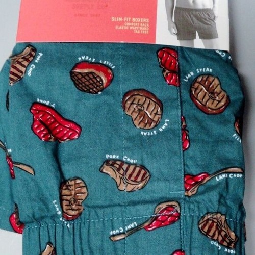 Mossimo S 28 30 Mens Slim-fit boxers Meats Lamb Chop Pork Steak T-Bone NEW - Picture 2 of 2
