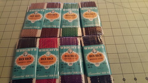 Vintage Wrights Cotone Baby Rick Rack 2 Confezioni Bambola Bordo 18 Iarde Molti Colori - Foto 2 di 16