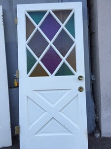 Front Door Farmhouse Style Cottage With Colored Gl 79 Image Is Loading Front Door Farmhouse Style Cottage With