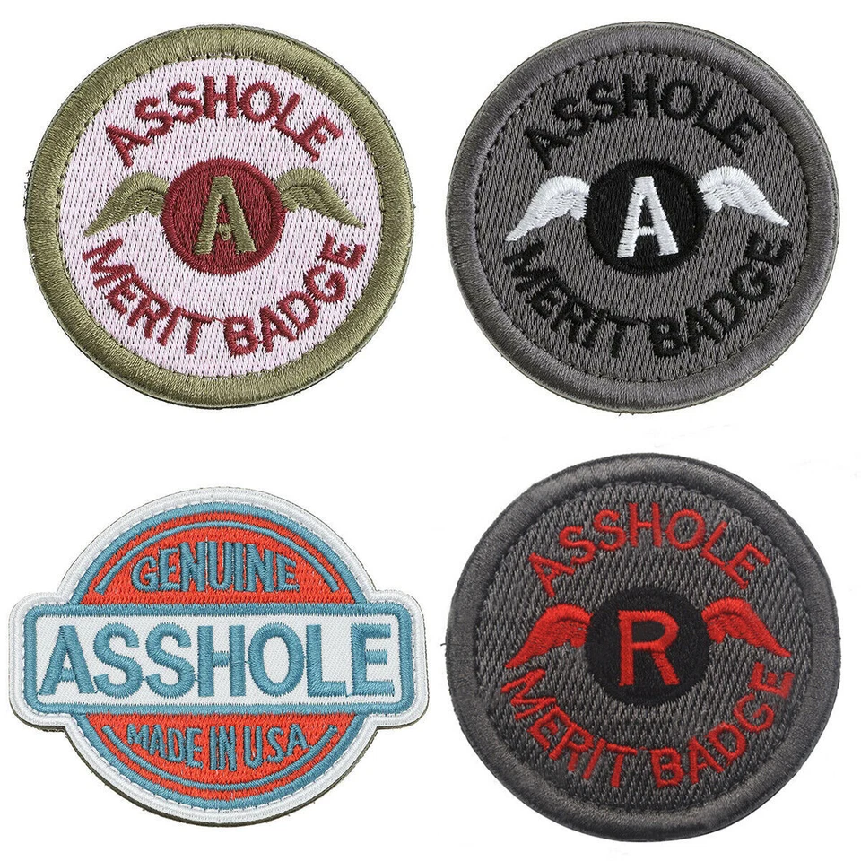 10pcs Ass Hole Merit Badge Embroidered Motif Applique Badge Wings Sew On Patch - Image 3 of 4