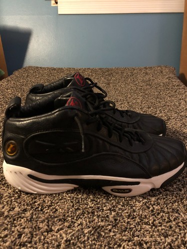 Reebok Answer III DMX OG Iverson 90s Black/White Leather Sneakers 4-52052 Men 15 - Picture 9 of 17