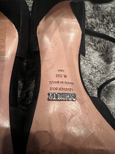 SCHUTZ Suede Ankle Strap Heels Shoes Stilletos Pumps Size 8.5 B - Picture 7 of 8