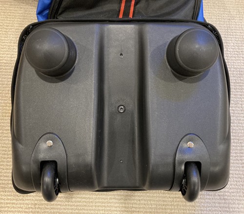 Golf Travel Bag Wheels Collapsible Rolling Bag 50" Black Blue - NEW - Picture 6 of 18
