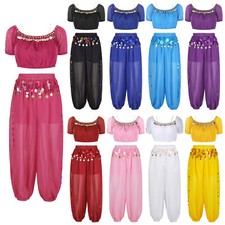 Womens Dancewear Stage Belly Dance Fashion Outfit Big Girls Pants Theme Party