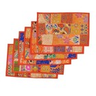 Multicolor Patchwork Cotton Placemats Set Of 6 Dining Table Place mat 12 X 18