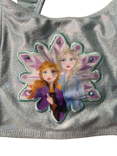 Disney Frozen Anna Elsa 2-Piece Swimsuit Girl's Size 10/12 - Picture 2 of 2