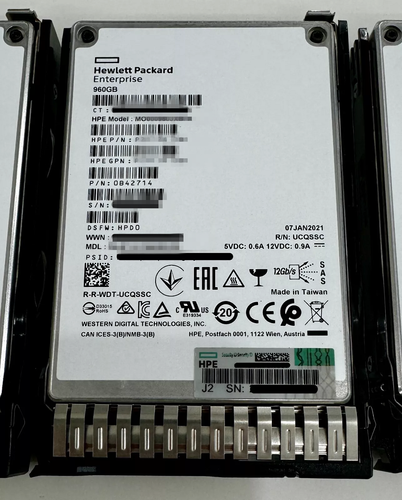 NEW HPE 960GB SAS 12G 2.5" GEN10+ GEN11 Server SSD Replace P40510-B21 P41535-001 - Picture 3 of 4